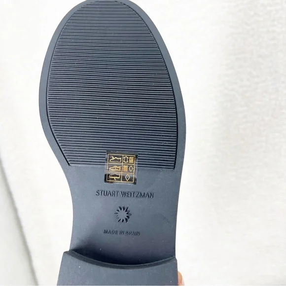 Stuart weitzman black Henley Suede Combat Boot Size 8 New - Picture 9 of 9